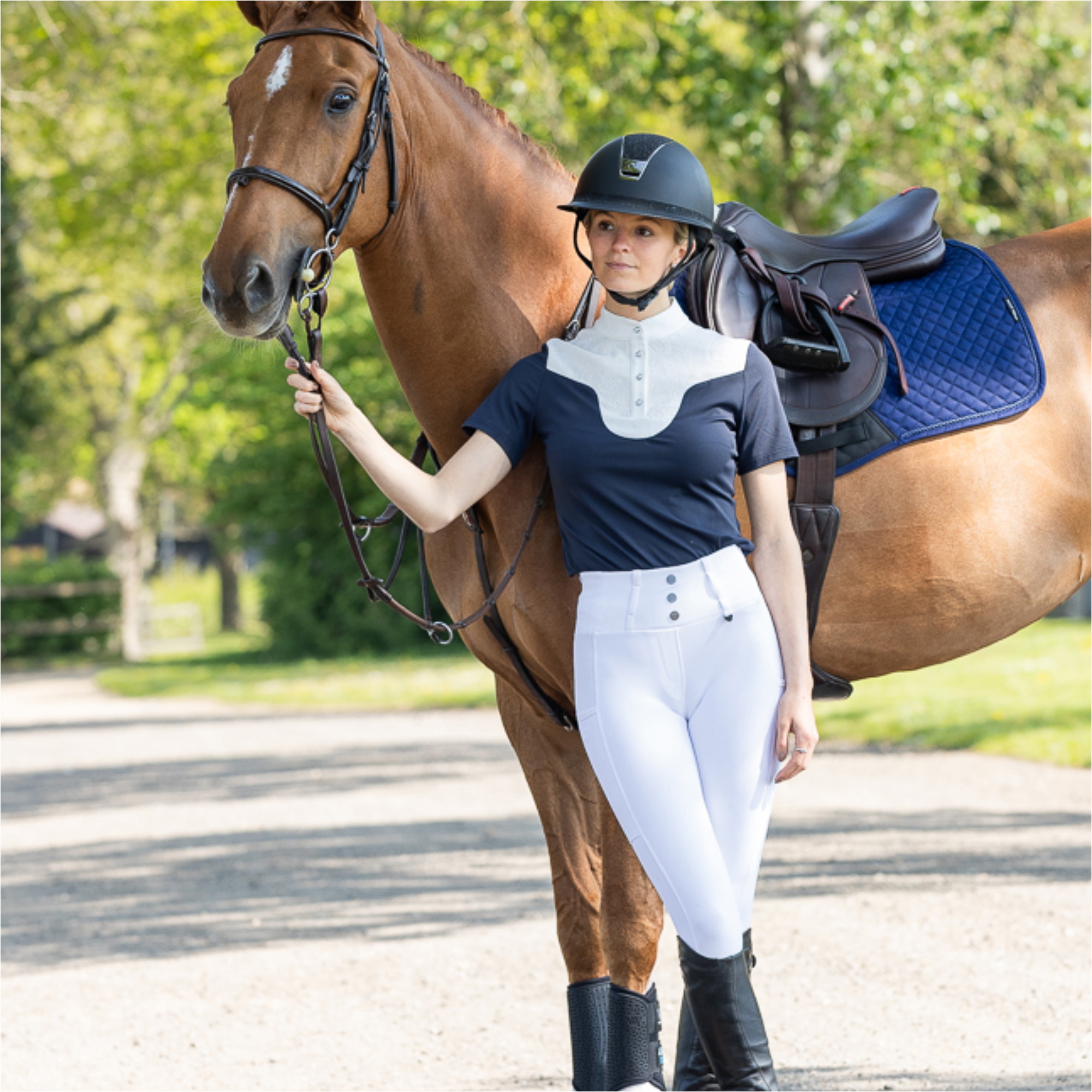 2025 Woof Wear Womens Vision Competition Shirt WA0026 - Navy / White